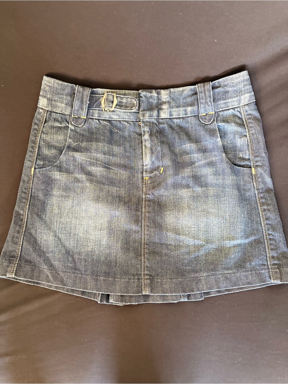 Y2K  Seven For All Mankind Pleated Micro Mini Skirt Size 27 Made in USA